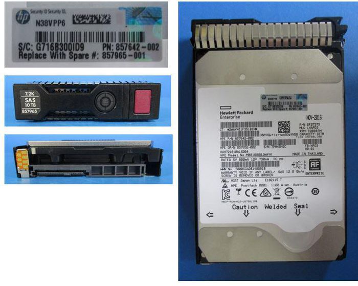 Hewlett Packard Enterprise 10 TB 3,5 pouces 12G SAS 7,2K rpm LFF SC