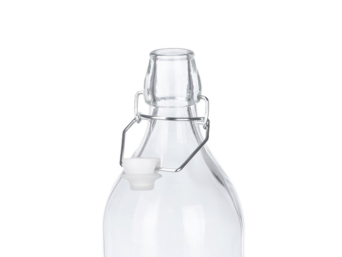 Vivalto Bouteille Nature 1 L en Verre Transparent 9x28x9 cm (Set de 18)