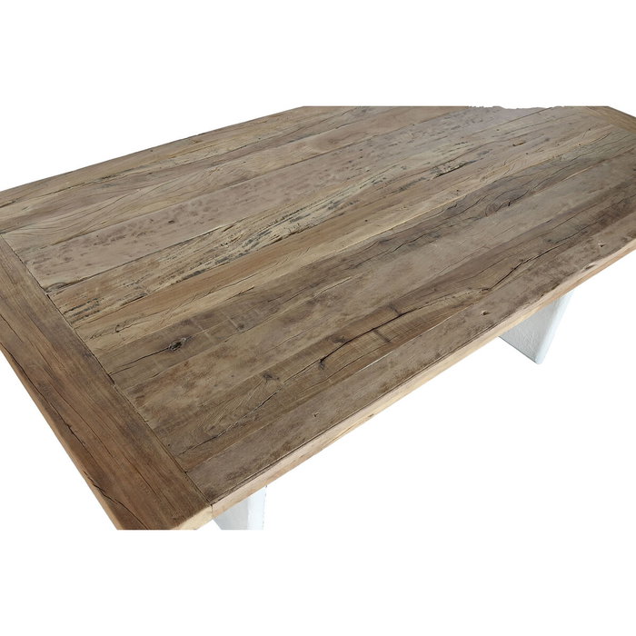 Table de Salle à Manger Home ESPRIT Blanc Naturel Bois Recyclé Bois de manguier 200 x 100 x 77 cm 200,5 x 100,5 x 77 cm