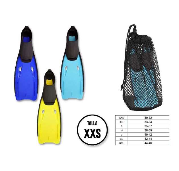 Poessa Palmes de plongée Multicolore Talon fermé XXS Poessa Palmes de plongée Multicolore Talon fermé XXS