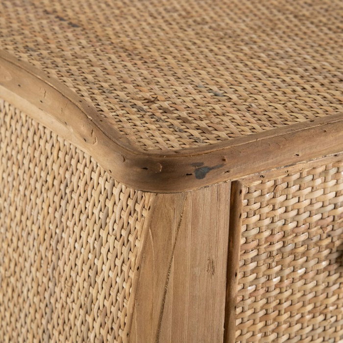 BigBuy Home Buffet RATÁN Naturel Rotin et Bois