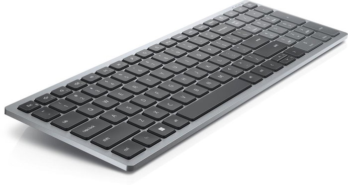 Dell Clavier sans fil KB740 QWERTY espagnol Bluetooth 5.0 USB récepteur gris titane