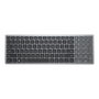 Dell Clavier sans fil KB740 QWERTY espagnol Bluetooth 5.0 USB récepteur gris titane
