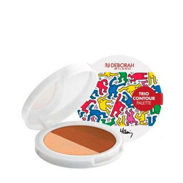 Deborah Palette de Contouring Trio Contour Edition Keith Haring - Palette de maquillage pour le visage avec 3 fards - 13 g