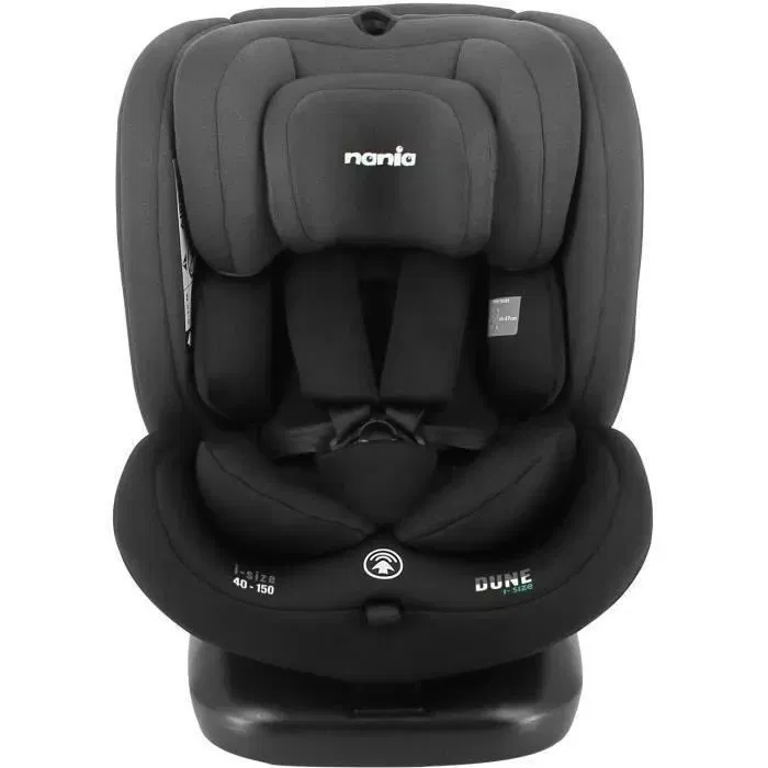 NANIA Siège auto DUNE Groupe 0/1/2/3 isofix 360° pivotant - 40-150 cm (0-36 kg) - Siège évolutif réglable de la naissance à 12 ans - Homologation R129 i-Size
