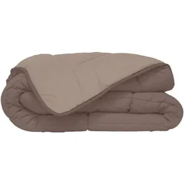 Toison D'Or Couette Légère Microfibre, 200 g/m², Taupe & Lin, 240 x 260 cm, Certifiée Oeko-Tex, Traitement Ignifuge STOPFLAM, Lavable 40°C
