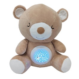 Tachan Peluche Oso Projecteur avec Effets de Lumières Colorées, Musique Relaxante et Nuit - Jouet Bébé 0 Mois+, Électronique Amovible Lavable
