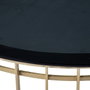 BigBuy Home Table Basse Noir Doré Rond