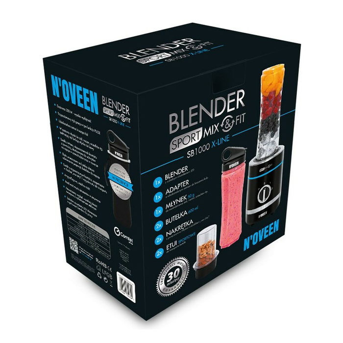 N'oveen Bol mixeur SB1000 Noir 300 W 600 ml N'oveen Bol mixeur SB1000 Noir 300 W 600 ml
