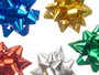 Pincello PVC 100 nœuds brillants 2,3 cm - Lot de couleurs assorties (jaune, bleu, argent, rouge, vert) (Set de 24)