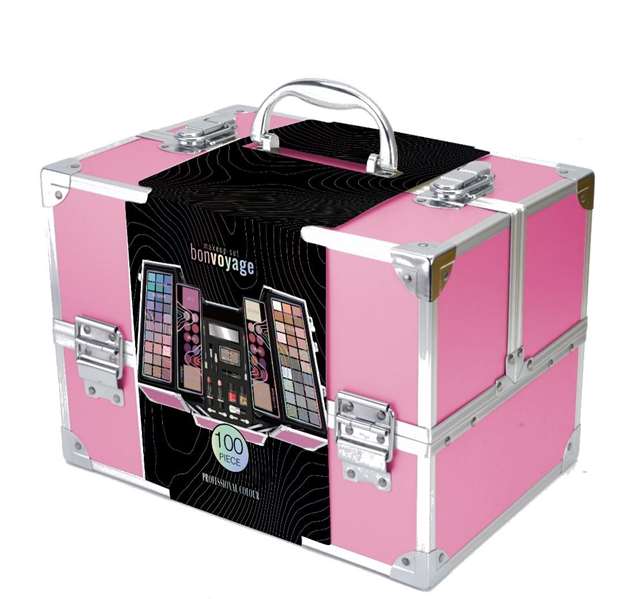 Markwins - Mallette de maquillage professionnel 100 pièces couleur rose, avec miroir et cosmétiques variés - Dimensions 30.40 x 23.40 x 20.60 cm Markwins - Mallette de maquillage professionnel 100 pièces couleur rose, avec miroir et cosmétiques variés - Dimensions 30.40 x 23.40 x 20.60 cm