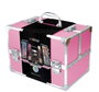 Markwins - Mallette de maquillage professionnel 100 pièces couleur rose, avec miroir et cosmétiques variés - Dimensions 30.40 x 23.40 x 20.60 cm