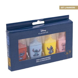 Cerdá Pack de 4 surligneurs Stitch multicolores