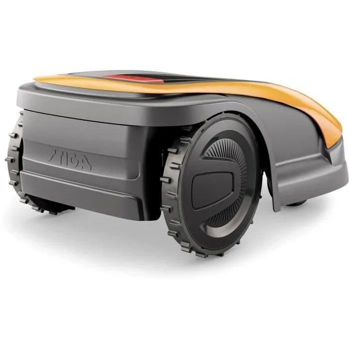 STIGA Robot Tondeuse Connecté sans Fil A 1000 - Jusqu'à 1400 m², Navigation RTK, Coupe 18 cm, Gestion par Application, 7 Zones, Garantie 5 Ans