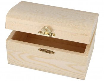 Innspiro Coffre en bois de pin massif 14x9x8cm