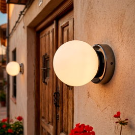 Ivano-Frankivsk Applique murale boule de cristal « Alba » IP44
