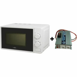 HTC EQUIPEMENTS Pack Convertisseur de Tension 12V/220V 1200W et Micro-ondes High One 20L 700W