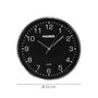 MAURER Montre Murale Noire Ø 25 cm