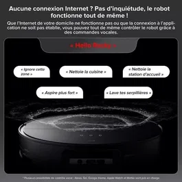 Roborock Saros 10 - Aspirateur Robot Laveur Autonome avec Station de Nettoyage, Aspiration 22000 Pa, Autonomie 220 min, Couverture 240 m², LDS Rétractable, Noir