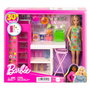 Barbie - Muñeca Barbie Con Despensa De Ensueño HJv38 - Poupée Barbie avec Cuisine et Marché, 25+ Accessoires Alimentaires, Jouet Enfant 3 Ans et Plus