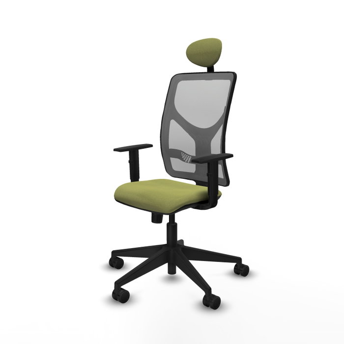 Piqueras y Crespo Chaise de Bureau Motilla avec Appui-tête, Vert Olive et Gris