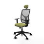 Piqueras y Crespo Chaise de Bureau Motilla avec Appui-tête, Vert Olive et Gris