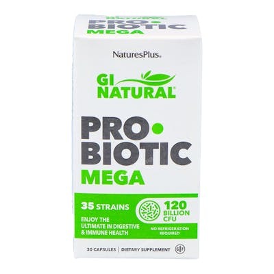 Natures Plus Gi Natural Probiotic Mega 30 Gélules - Complément Probiotique Haute Potence 35 Souches Natures Plus Gi Natural Probiotic Mega 30 Gélules - Complément Probiotique Haute Potence 35 Souches
