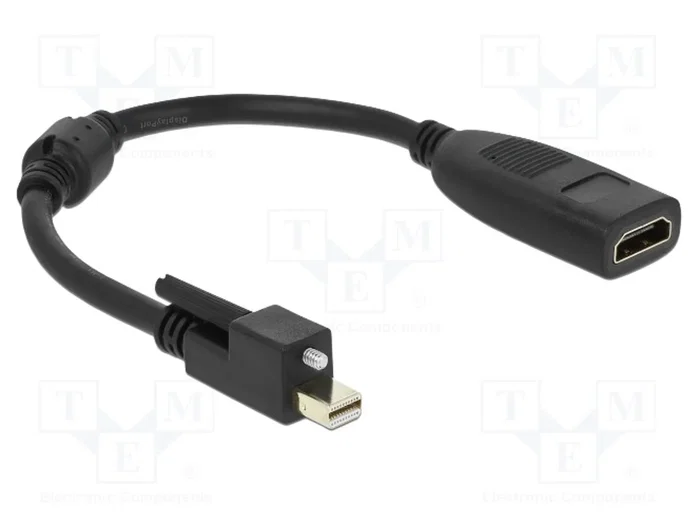 DELOCK Adaptateur mini DisplayPort vers HDMI, 0,25m, noir DELOCK Adaptateur mini DisplayPort vers HDMI, 0,25m, noir