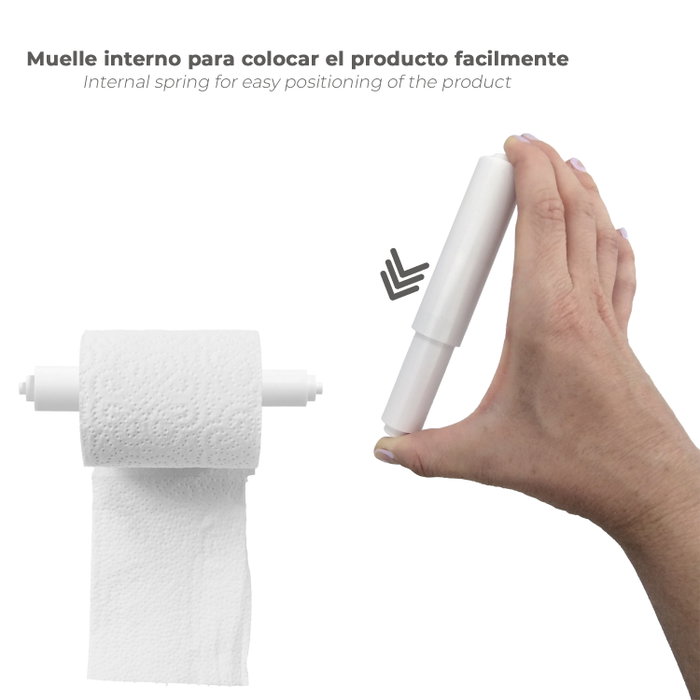 ORYX Axe pour porte-rouleau de papier toilette Ø 22 mm x 110-150 mm blanc
