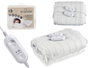 Giftdecor Couvre-lit chauffant double 140x160 cm blanc poliester 3 positions (Set de 6)