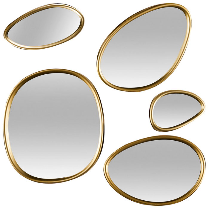 Home Deco Factory JGO. 5 ESPEJOS FORMA ORGÁNICA Home Deco Factory JGO. 5 ESPEJOS FORMA ORGÁNICA