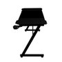 Mars Gaming Bureau Ergo MGD-X160 160x60 cm avec tapis XXL incluse, structure acier, capacité 100 kg, noir