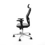 Piqueras y Crespo Chaise de Bureau avec Appui-tête 2D086G2 Gris clair