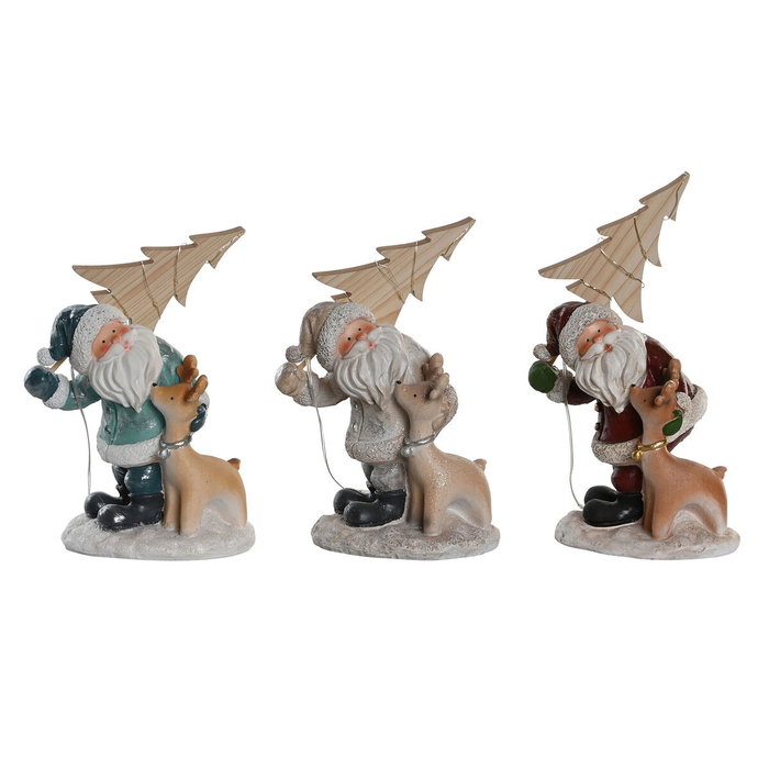 Décorations de Noël DKD Home Decor Résine (18 x 11 x 23,5 cm) (3 Unités)