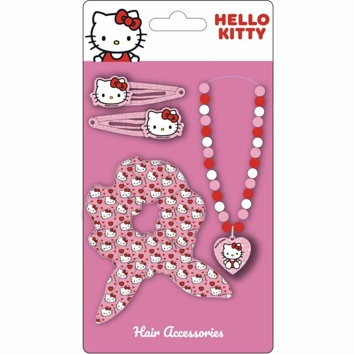 Accessoires pour les Cheveux Hello Kitty Rose 4 Pièces