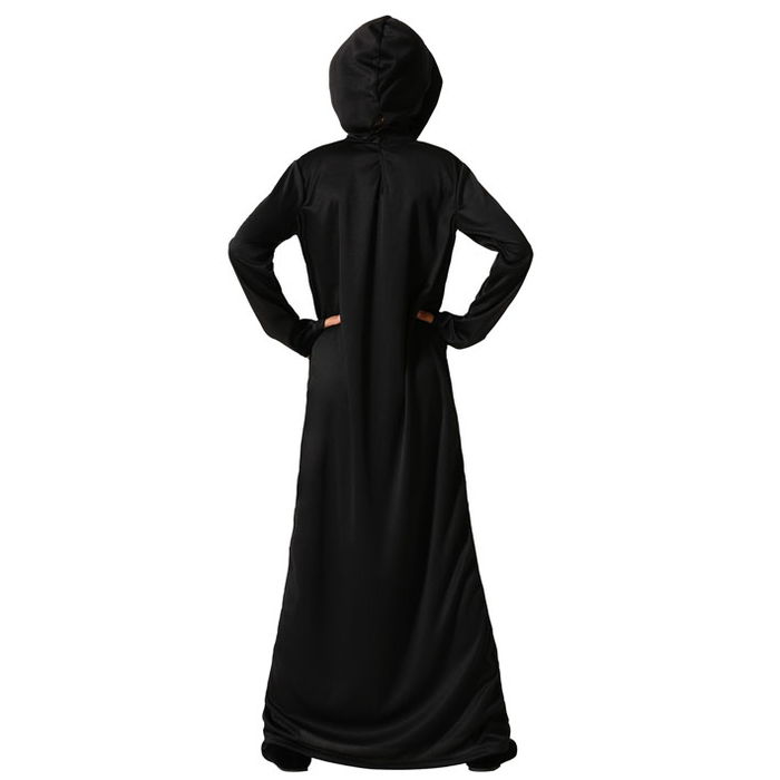 Déguisement Squelette Combinaison avec Capuche pour Enfant 5-6 Ans Unisexe - Idéal Halloween, Noir, Polyester