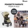 Hauck - Poussette compacte SHOP N CARE - 4 roues anti-crevaison - Dossier et repose-pieds réglables - Pare-soleil UPF 50+ - Panier XL - Olive