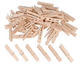 Innspiro Pinzas de madera natural 72x10mm 60u.