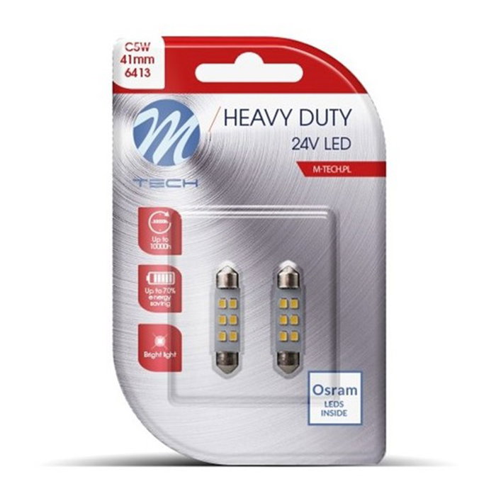 M-Tech Ampoule LED C5W C10W 41mm 24V Blanc M-Tech Ampoule LED C5W C10W 41mm 24V Blanc