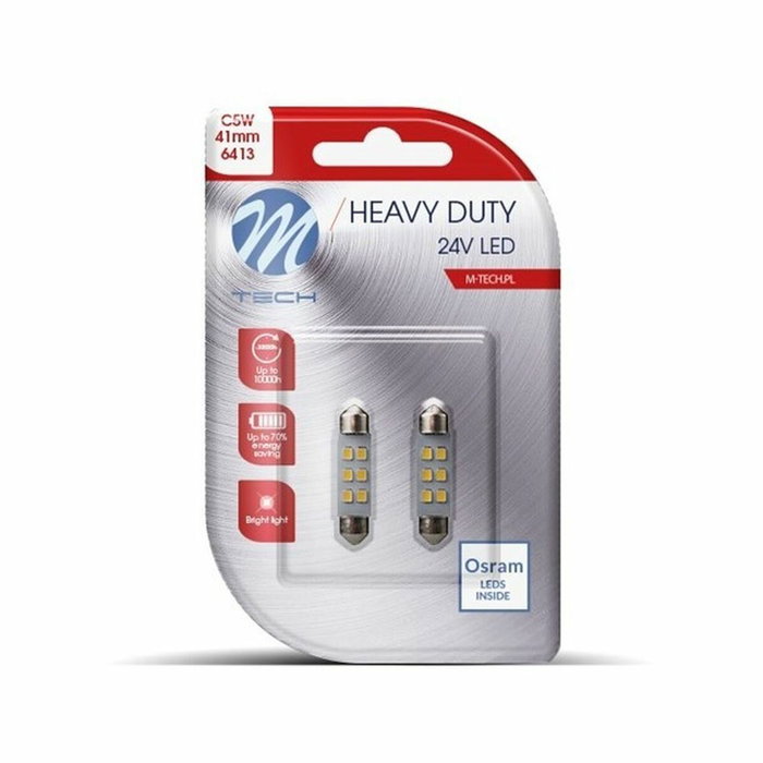 M-Tech BLISTER 2X LED L9105W - C5W 41MM 6XSMD2835 24V BLANC | 10 UDS M-Tech BLISTER 2X LED L9105W - C5W 41MM 6XSMD2835 24V BLANC | 10 UDS