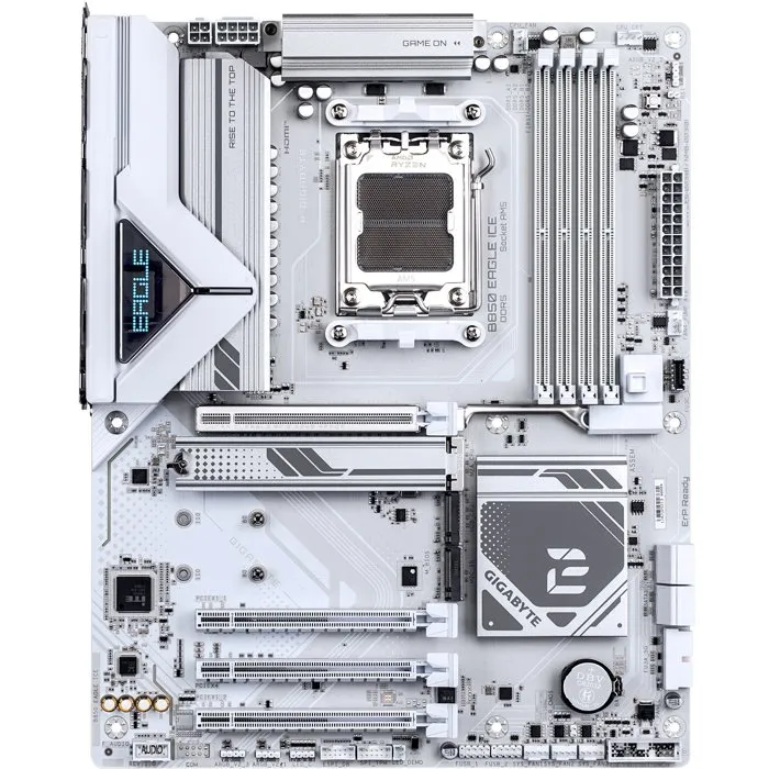 Gigabyte Carte mère B850 EAGLE ICE ATX - Chipset AMD B850 - DDR5 - PCIe 5.0 - WiFi 7 - Pour Configurations Gaming et Créatives