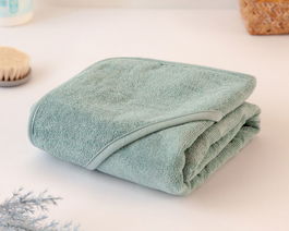KioKids Toaille de bain pour bébé 100% bambou, capuche, 76x76 cm, 380 g, ultra douce et absorbante, certifiée OEKO-TEX, vert sauge