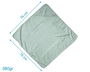 KioKids Toaille de bain pour bébé 100% bambou, capuche, 76x76 cm, 380 g, ultra douce et absorbante, certifiée OEKO-TEX, vert sauge