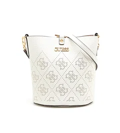 Guess Amara Sac à main en textile Blanc