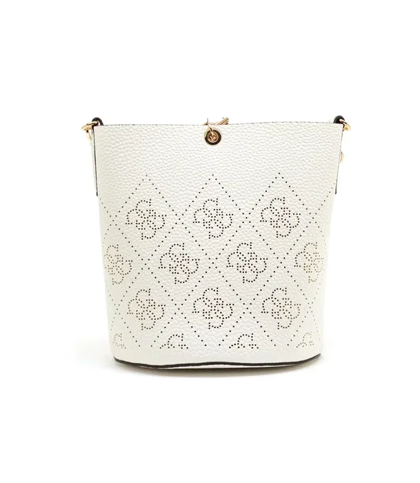 Guess Amara Sac à main en textile Blanc