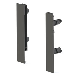 HERRAJES ALK Jeu de fixation frontale Qube pour verre H90, finition anthracite