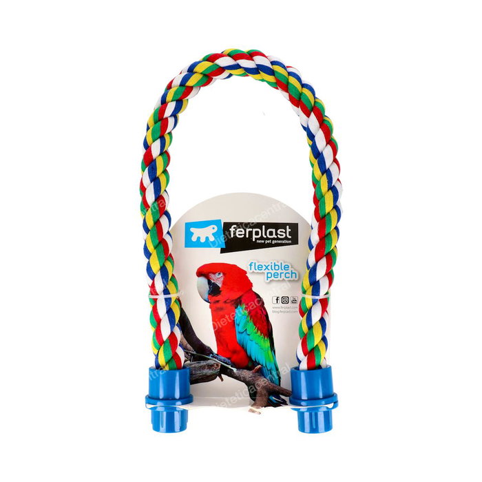 FERPLAST Perche Flexible pour Perroquet en Coton de 75 cm - FERPLAST VET FERPLAST Perche Flexible pour Perroquet en Coton de 75 cm - FERPLAST VET