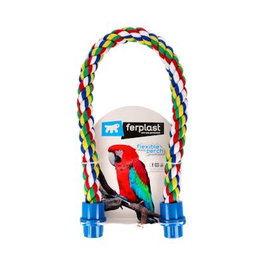 FERPLAST VET Perchoir Flexible en Coton pour Perroquet 75cm