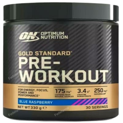 Optimum Nutrition Gold Standard Pre Workout Blue Raspberry 300g Optimum Nutrition Gold Standard Pre Workout Blue Raspberry 300g