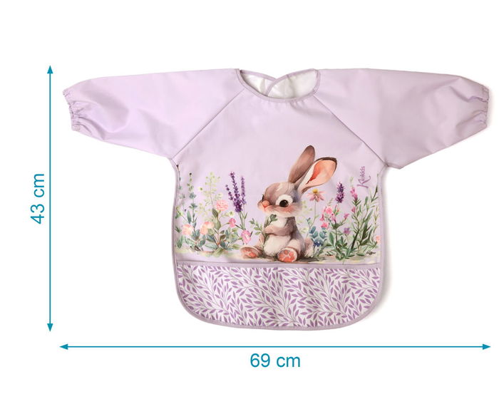 KioKids Little Sauvage - Bavoir Imperméable avec Manches et Poche, Lavande, pour Bébé à partir de 4 mois KioKids Little Sauvage - Bavoir Imperméable avec Manches et Poche, Lavande, pour Bébé à partir de 4 mois